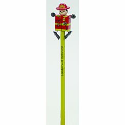 Fireman Topper - Character Pencil - set of 5